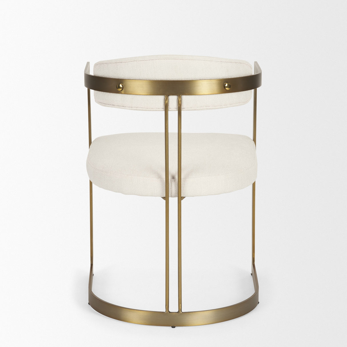 Hollyfield II Cream Fabric Seat W/ Gold Iron Frame Dining Chair by Mercana at Eve Furniture