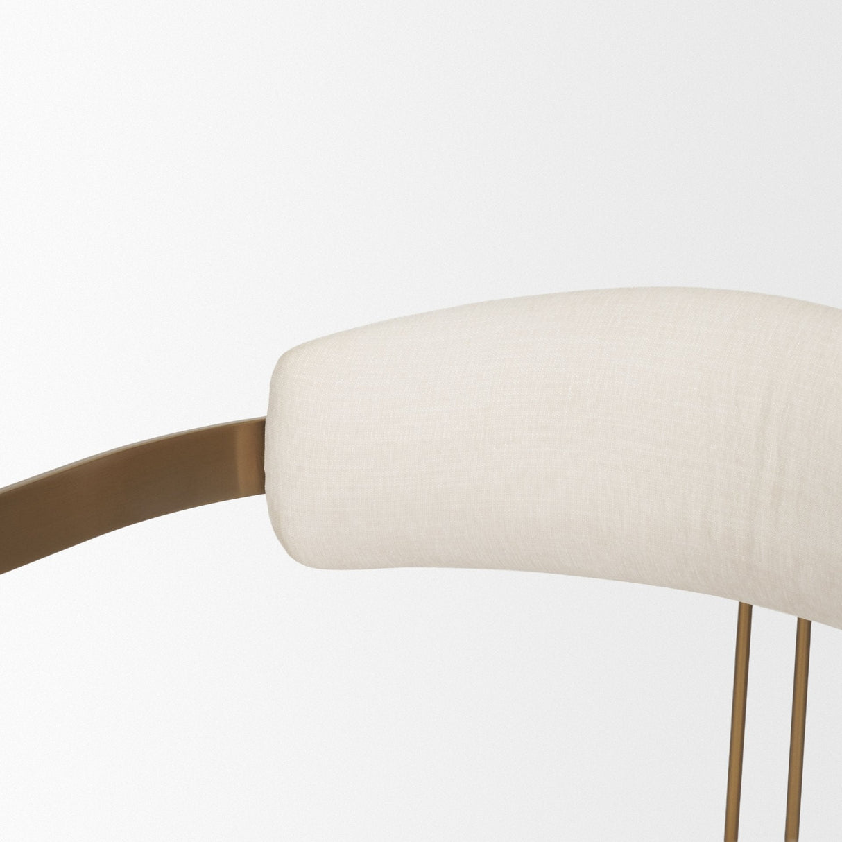 Hollyfield II Cream Fabric Seat W/ Gold Iron Frame Dining Chair by Mercana at Eve Furniture