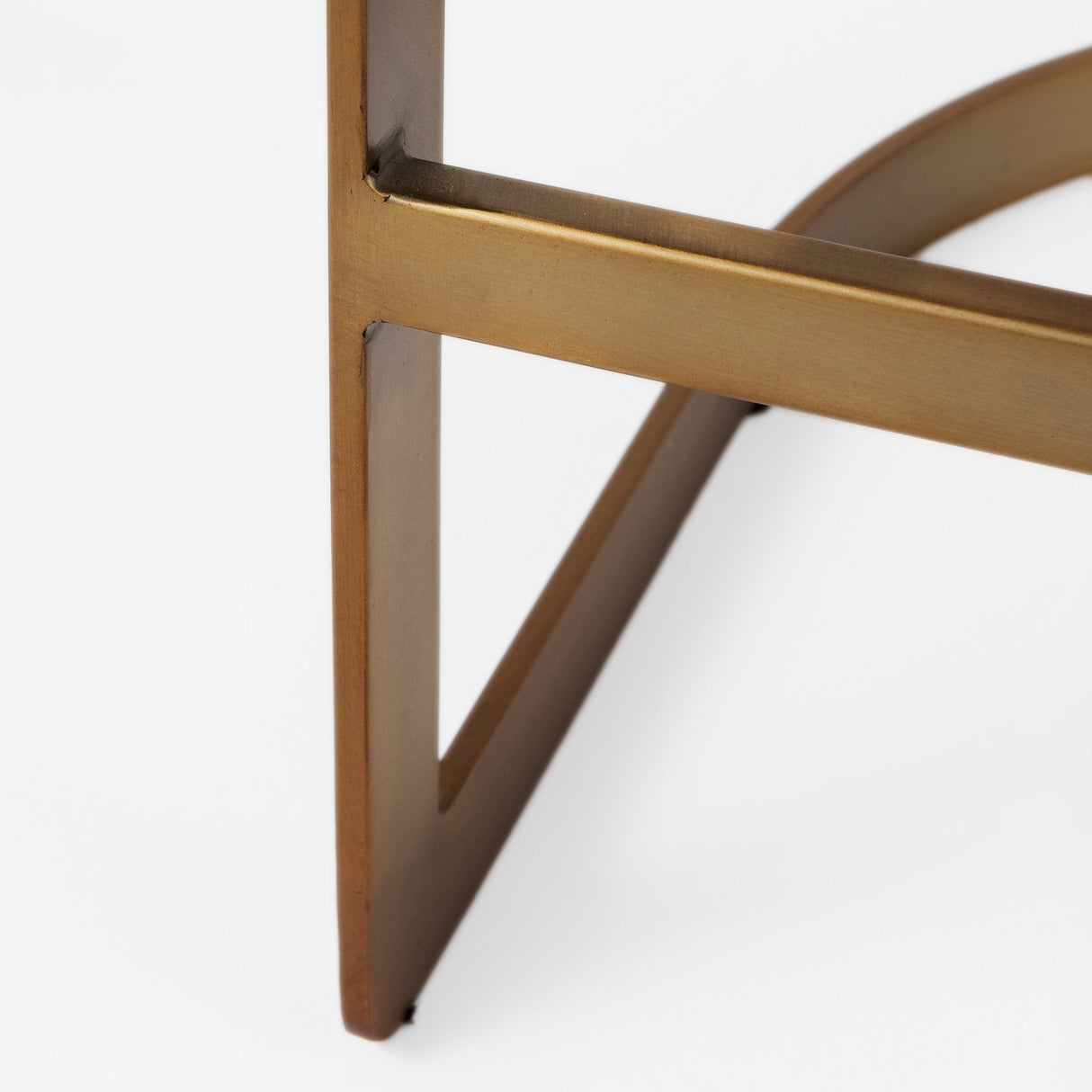 Hollyfield II Cream Fabric Seat W/ Gold Metal Base Counter Stool by Mercana at Eve Furniture