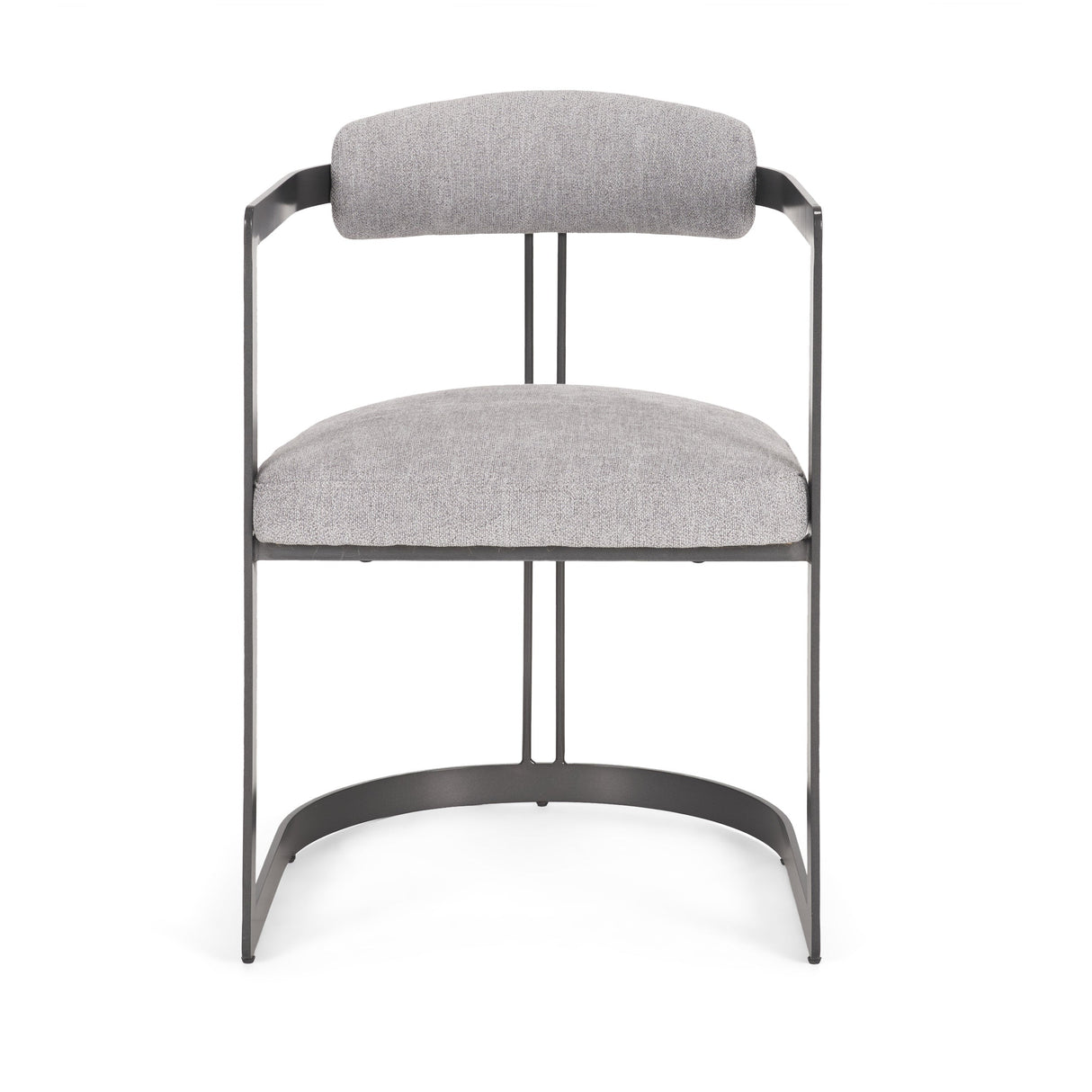 Hollyfield II Gray Fabric Seat W/ Gray Iron Frame Dining Chair by Mercana at Eve Furniture