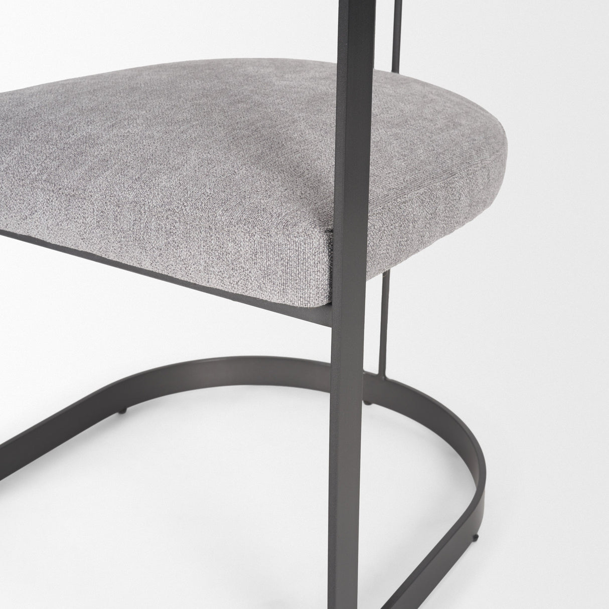 Hollyfield II Gray Fabric Seat W/ Gray Iron Frame Dining Chair by Mercana at Eve Furniture
