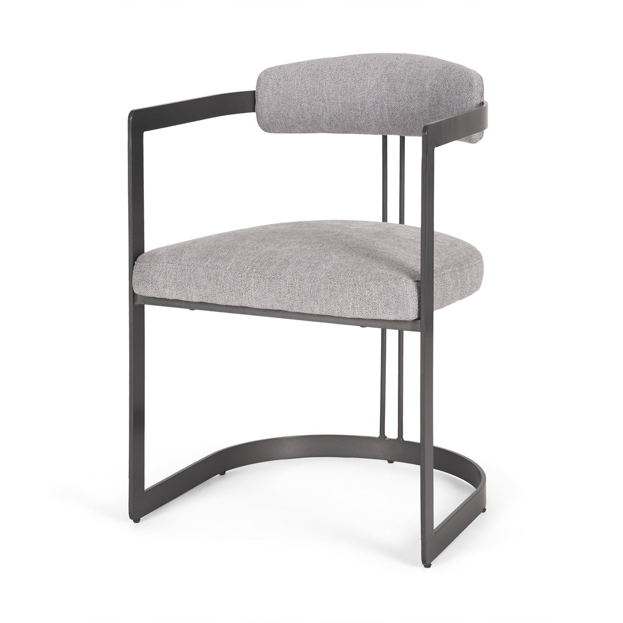 Hollyfield II Gray Fabric Seat W/ Gray Iron Frame Dining Chair by Mercana at Eve Furniture