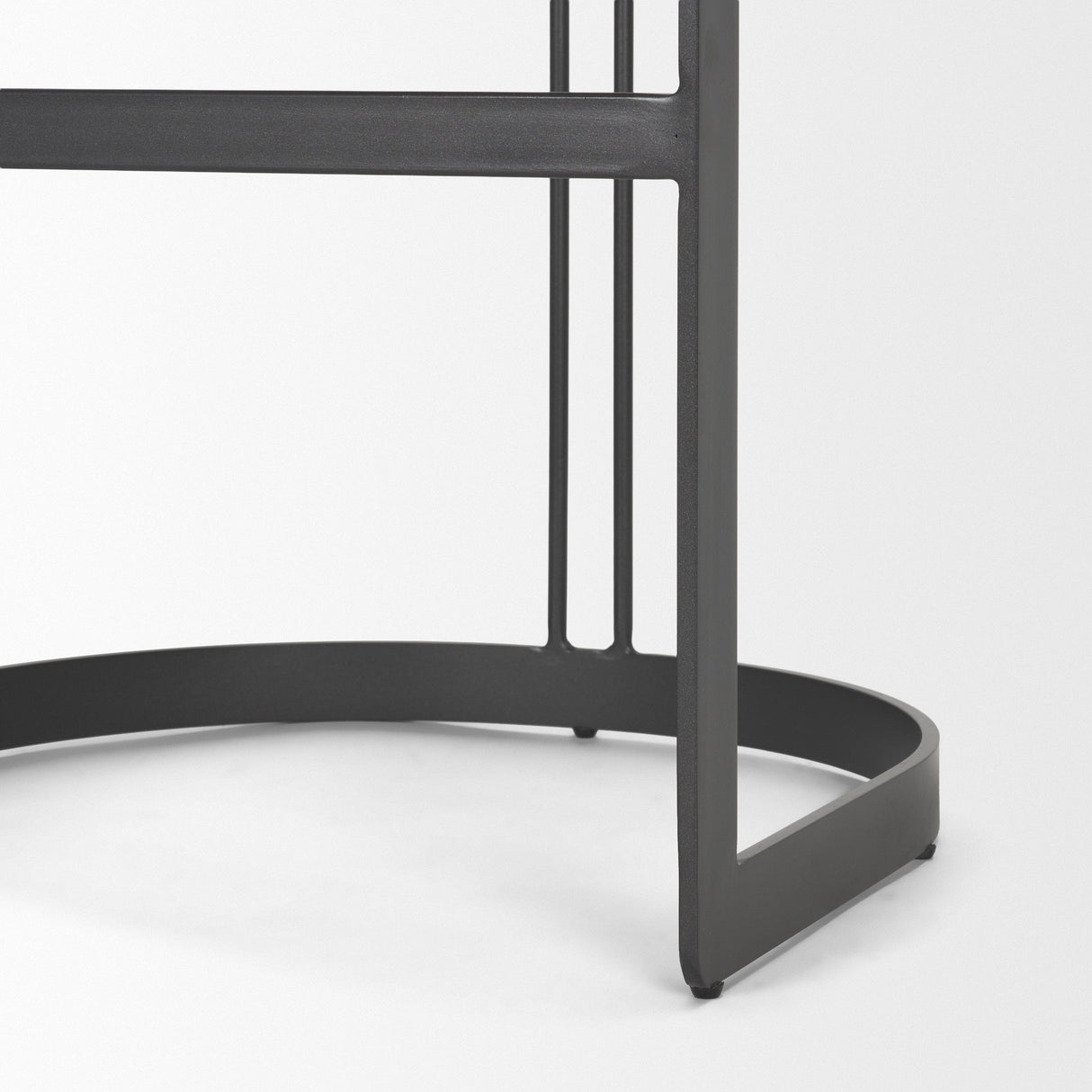 Hollyfield II Gray Fabric Seat W/ Gray Metal Base Bar Stool by Mercana at Eve Furniture