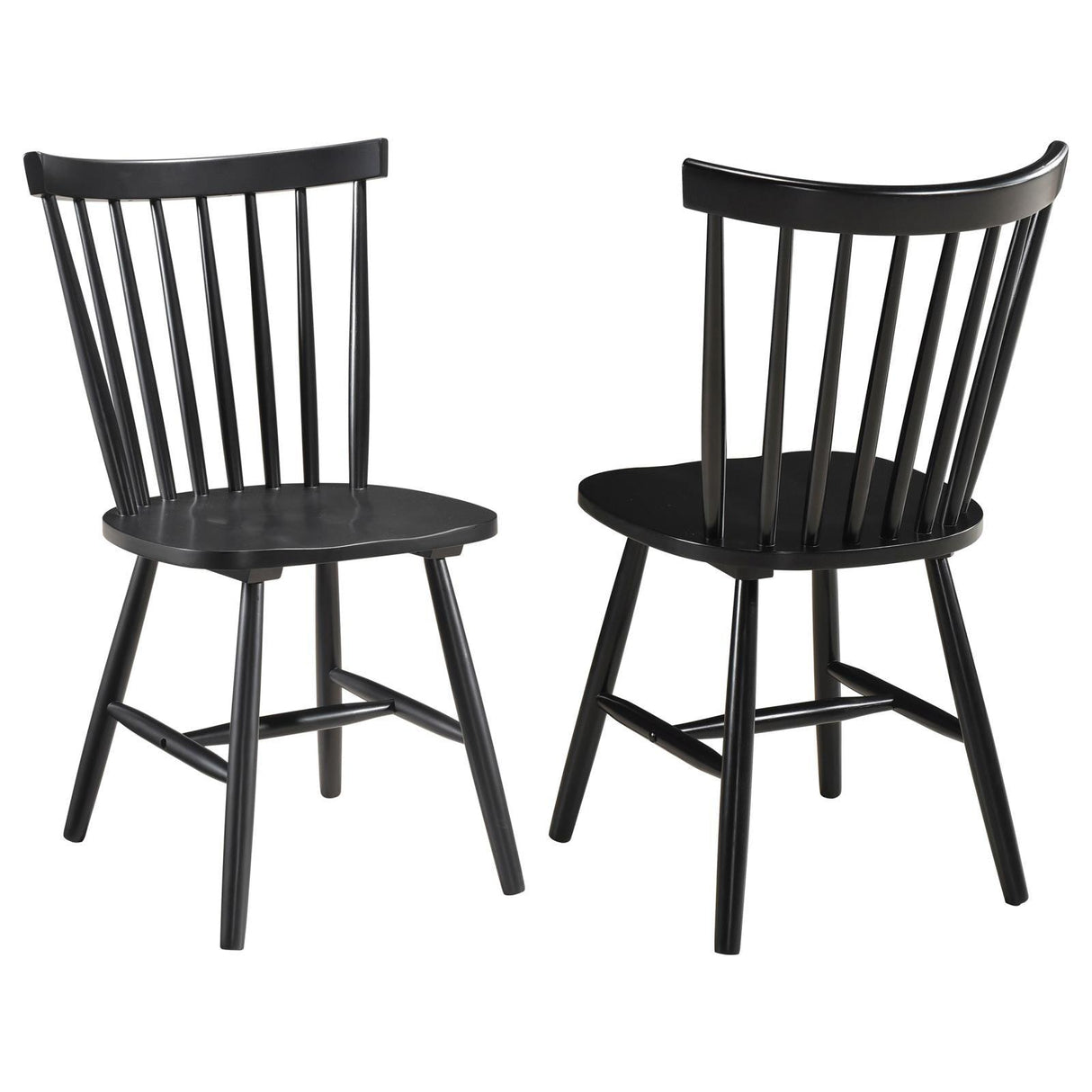 Hollyoak Windsor Spindle Back Dining Side Chairs Black (Set of 2) by Coaster at Eve Furniture
