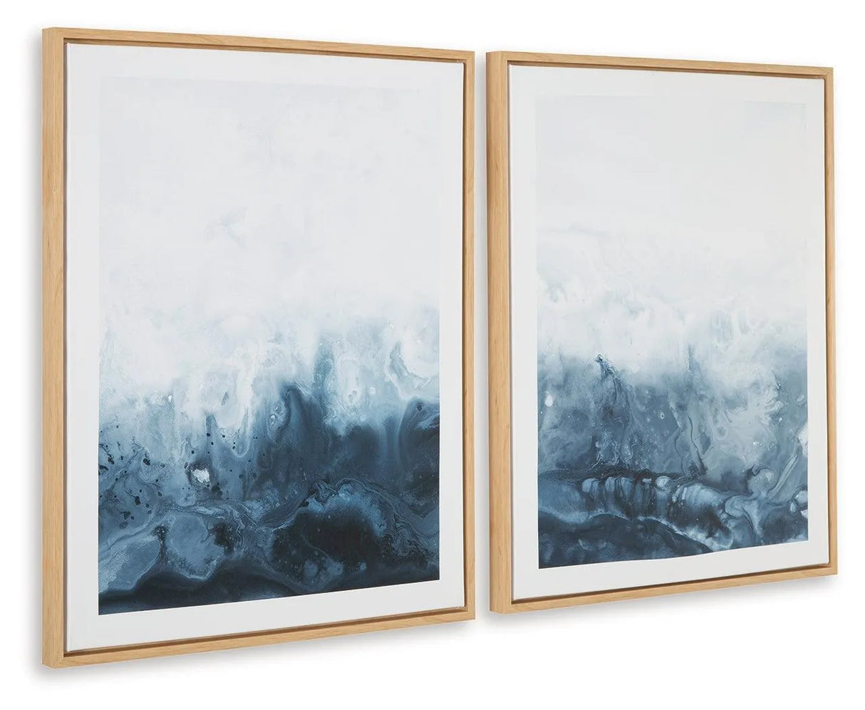 Holport Blue/White Wall Art by Ashley at Eve Furniture