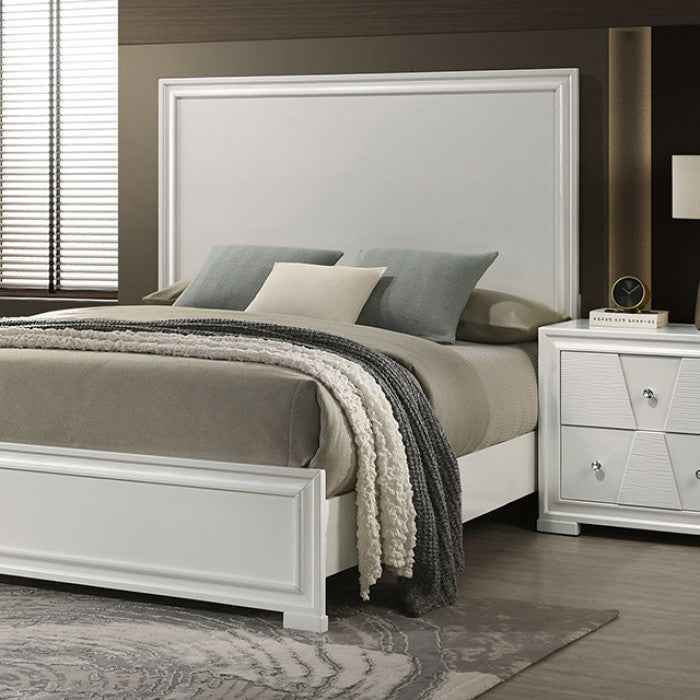 Holsted White 4-Piece Queen Bedroom Set by Furniture of America at Eve Furniture
