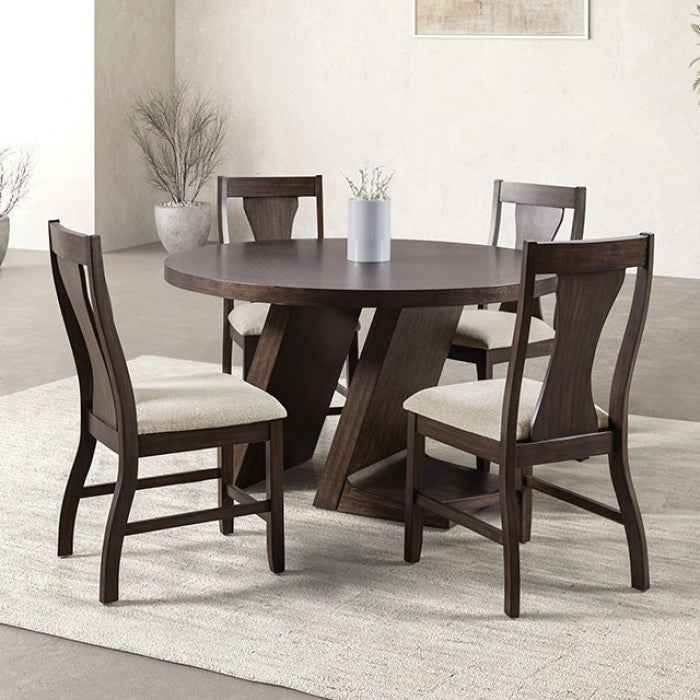 Holsworthy Espresso 5-Piece Dining Room Set by Furniture of America at Eve Furniture