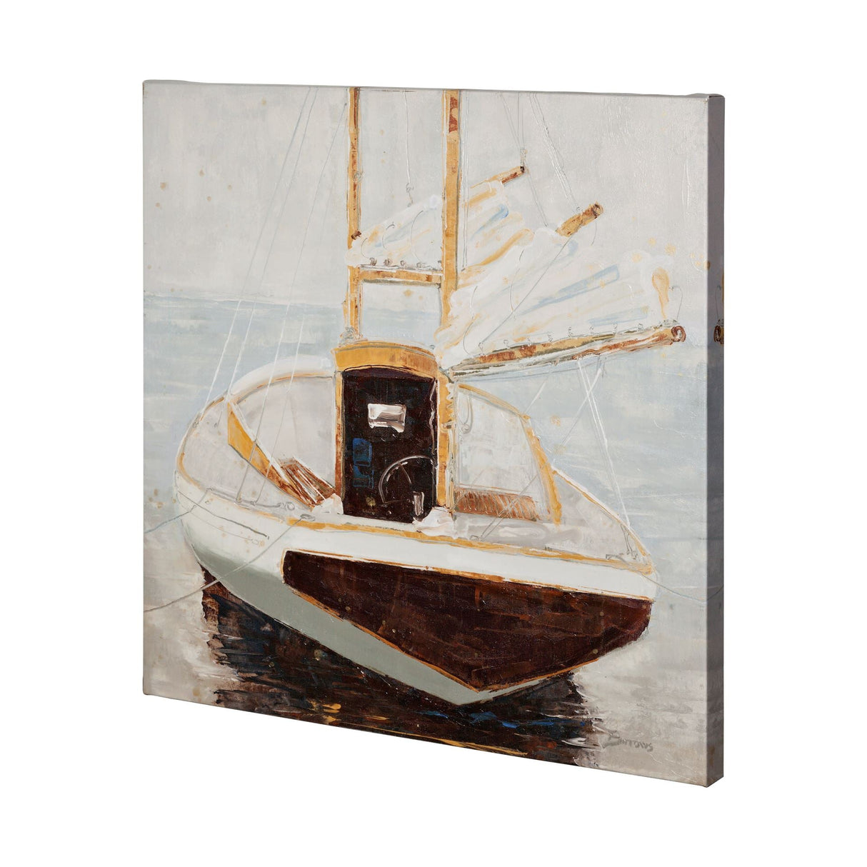 Home for the Night by Mercana Studio a Hand Embellished Textured Canvas by Mercana at Eve Furniture