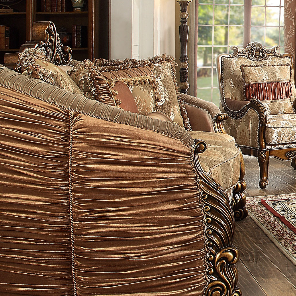 Homey Design HD-1601 Antique Gold 3-Piece Set by Homey Design at Eve Furniture