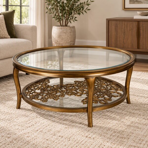 Homey Design HD-6119 Bronze Coffee Table