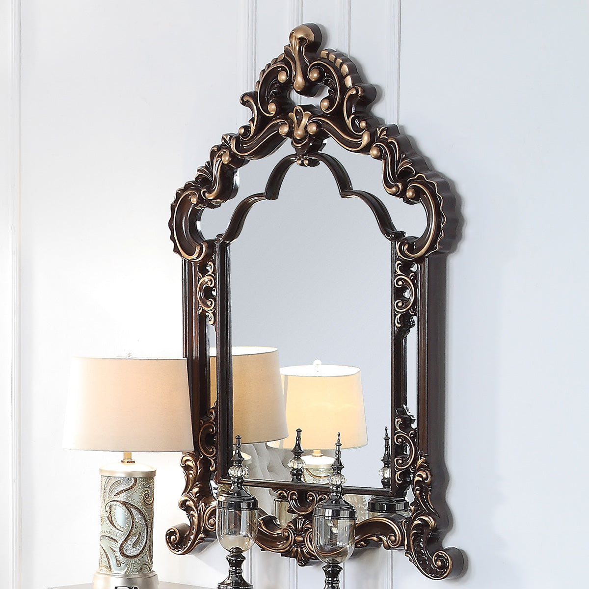Homey Design HD-8908C Cherry Mirror by Homey Design at Eve Furniture