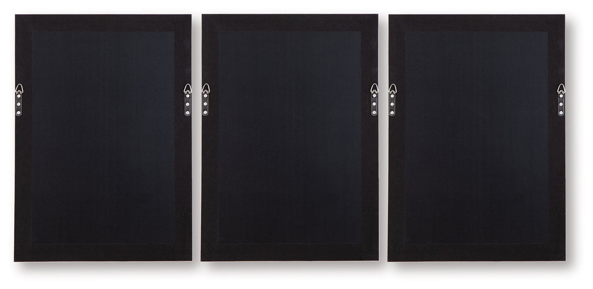 Honslow Brown/Black/White Wall Art (Set of 3) by ASHLEY FURNITURE at Eve Furniture