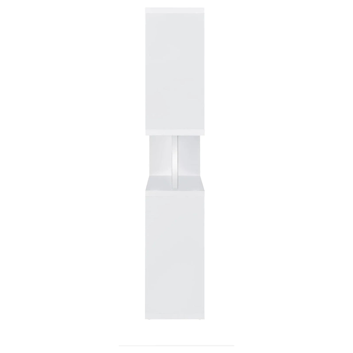 Hoover White/Chrome 5-Tier Bookcase by Coaster at Eve Furniture