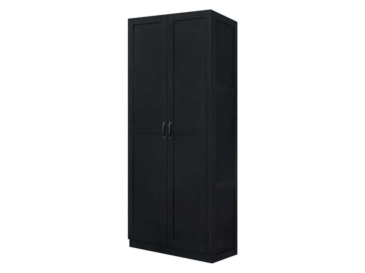 Hopkins Storage Closet 3.0 in Black by Manhattan Comfort at Eve Furniture