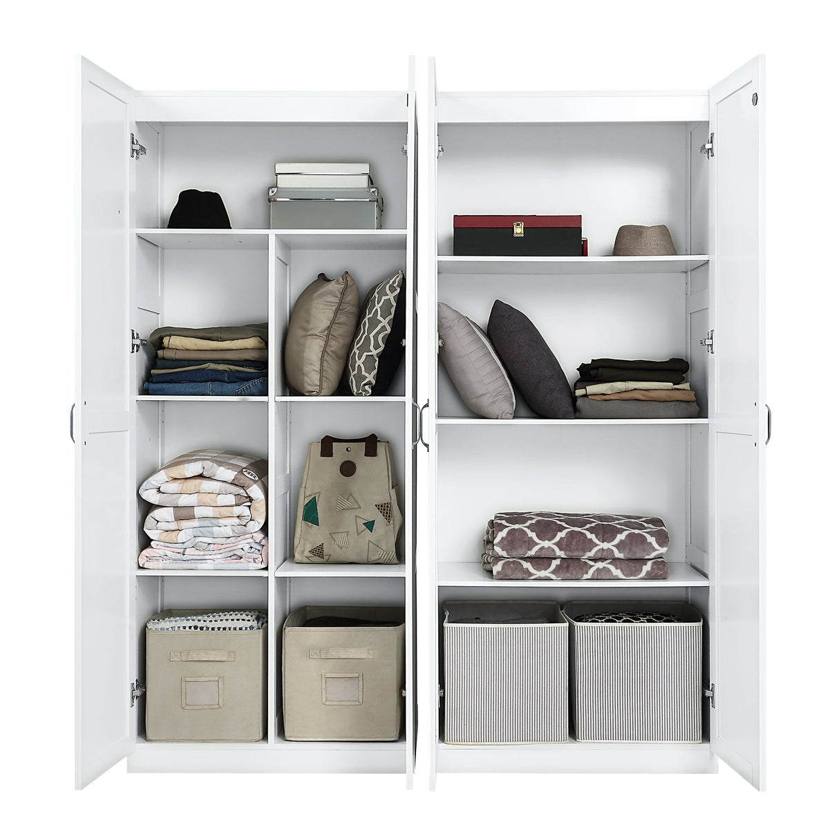 Hopkins Storage Closet 4.0 in White (set of 2) by Manhattan Comfort at Eve Furniture
