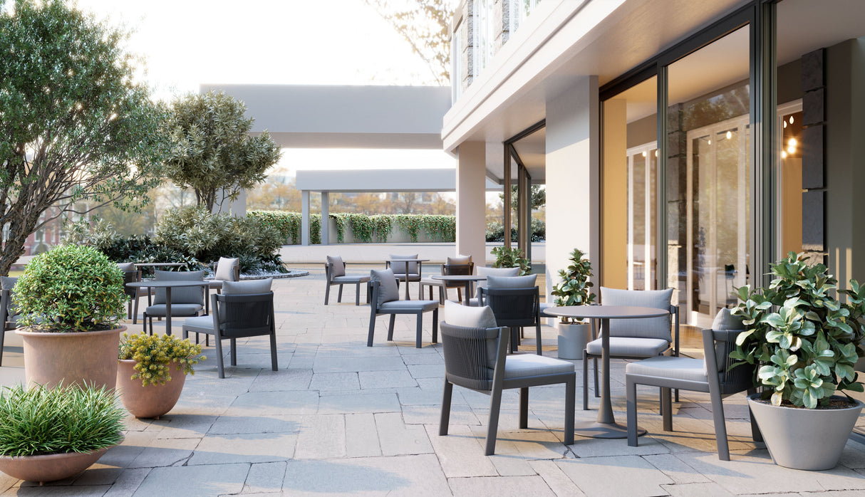 Horizon Gray Outdoor Dining Chair (Set of 2) by Zuomod at Eve Furniture