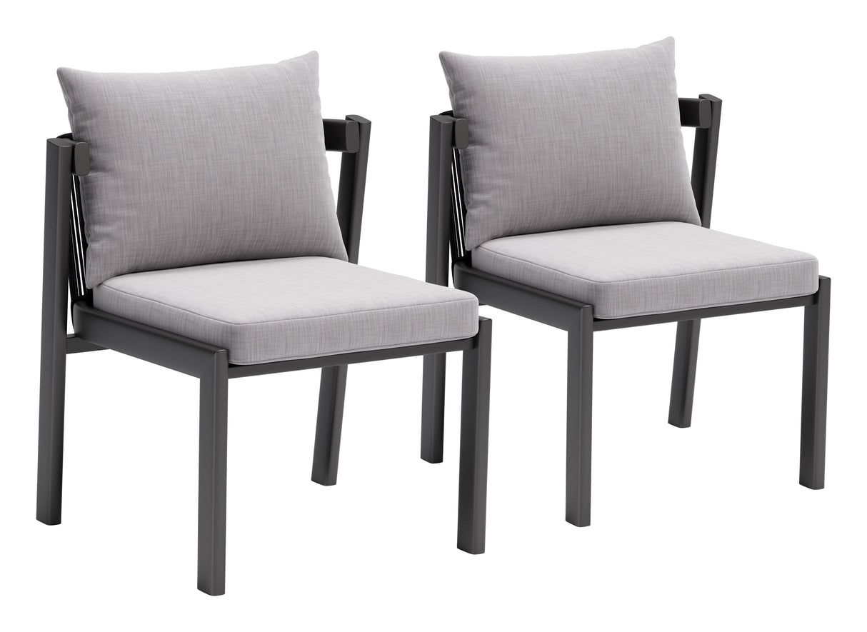 Horizon Gray Outdoor Dining Chair (Set of 2) by Zuomod at Eve Furniture