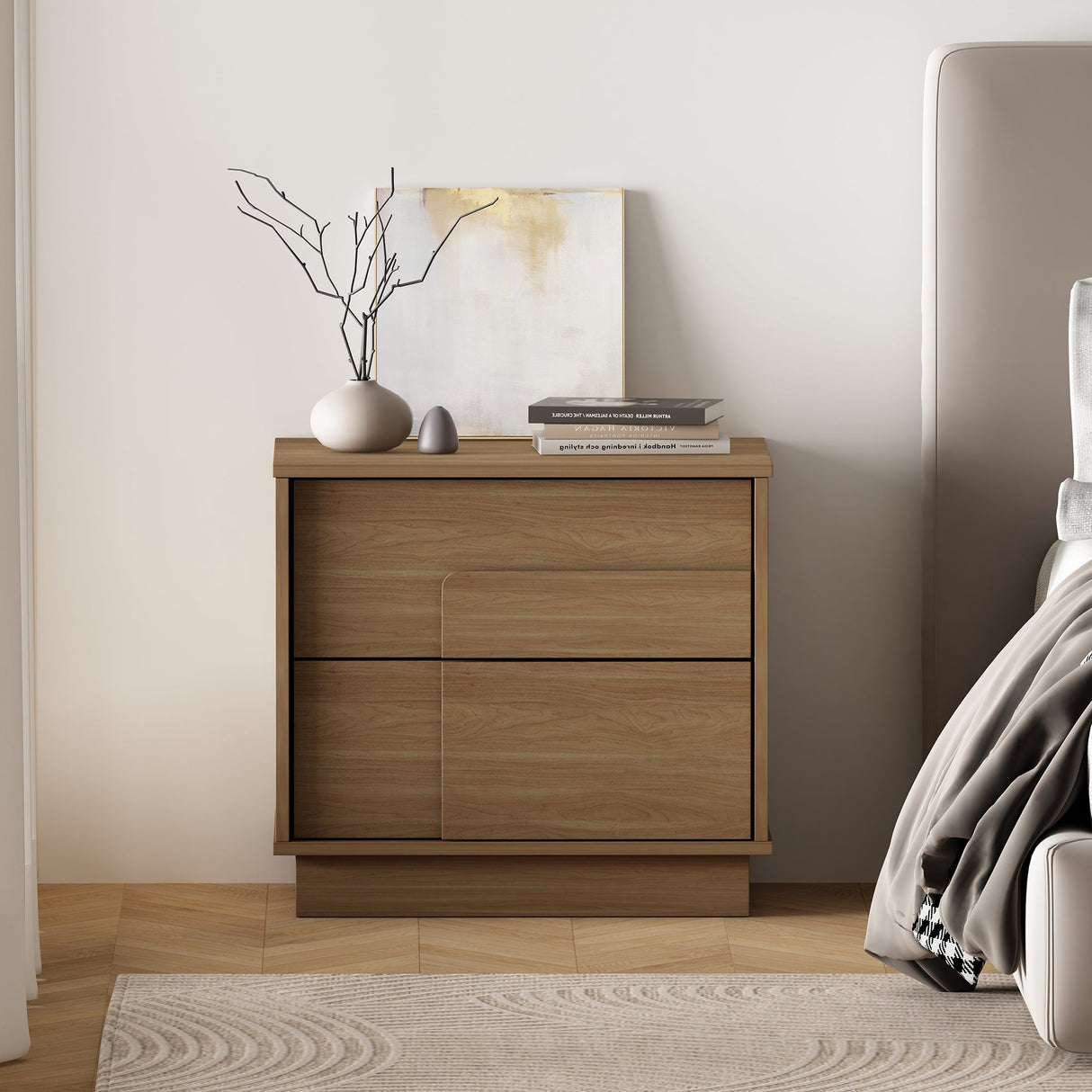 Horizon Nightstand in Maple by Manhattan Comfort at Eve Furniture