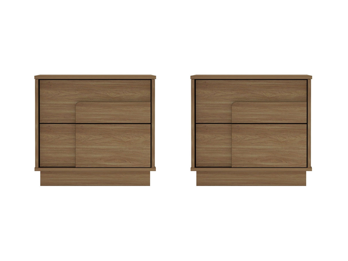 Horizon Nightstand in Maple (set of 2) by Manhattan Comfort at Eve Furniture