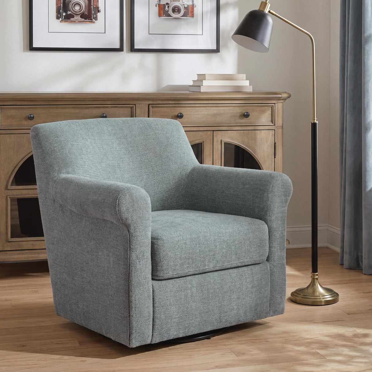 Horlando Oxford Swivel Accent Chair