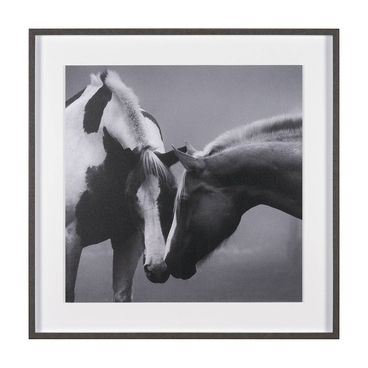 Horse Harmony - Caress by Laura Warren a Hand Embellished Framed Photo Art Print Matted under Glass by Mercana at Eve Furniture