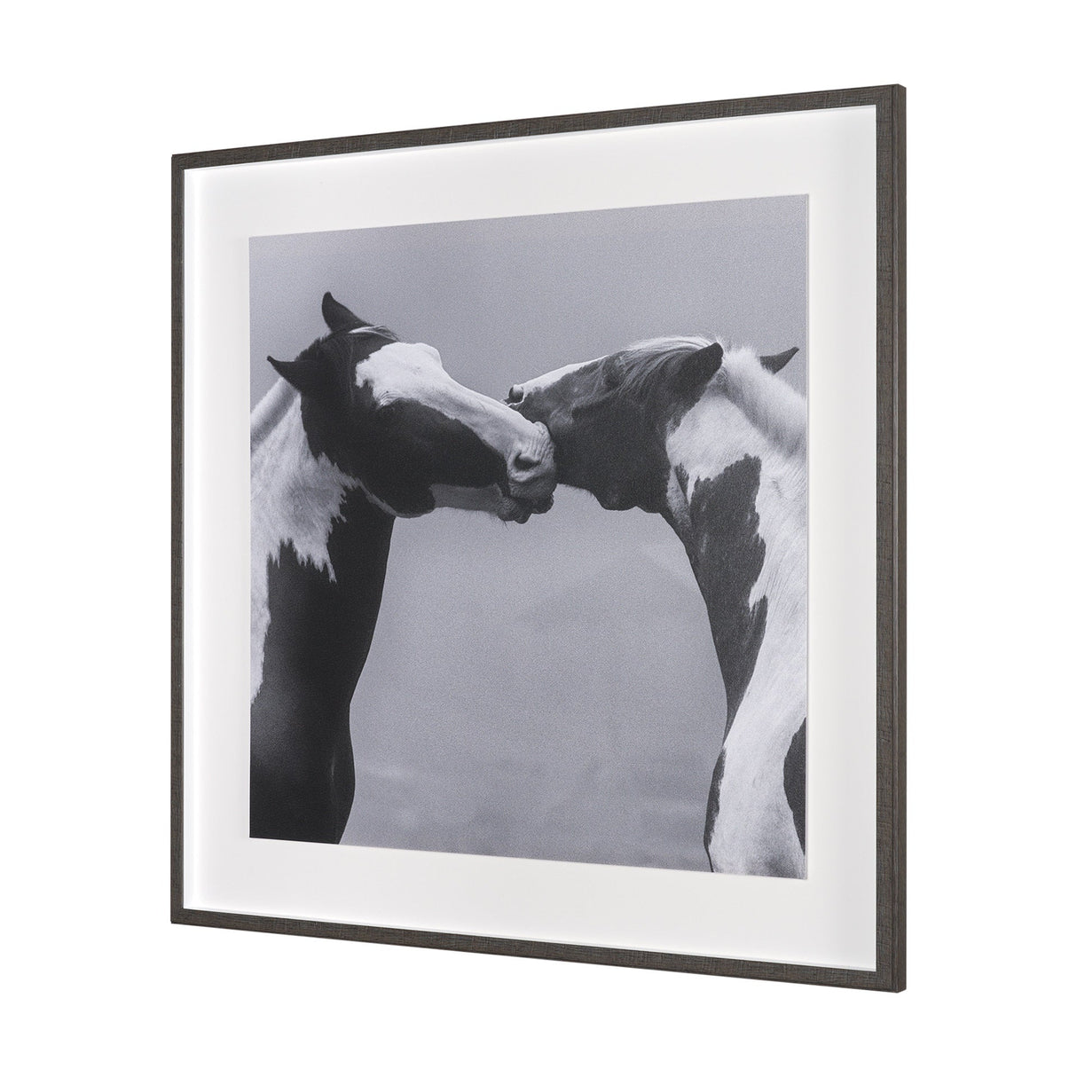Horse Harmony - Nuzzle by Laura Warren a Hand Embellished Framed Photo Art Print Matted under Glass by Mercana at Eve Furniture