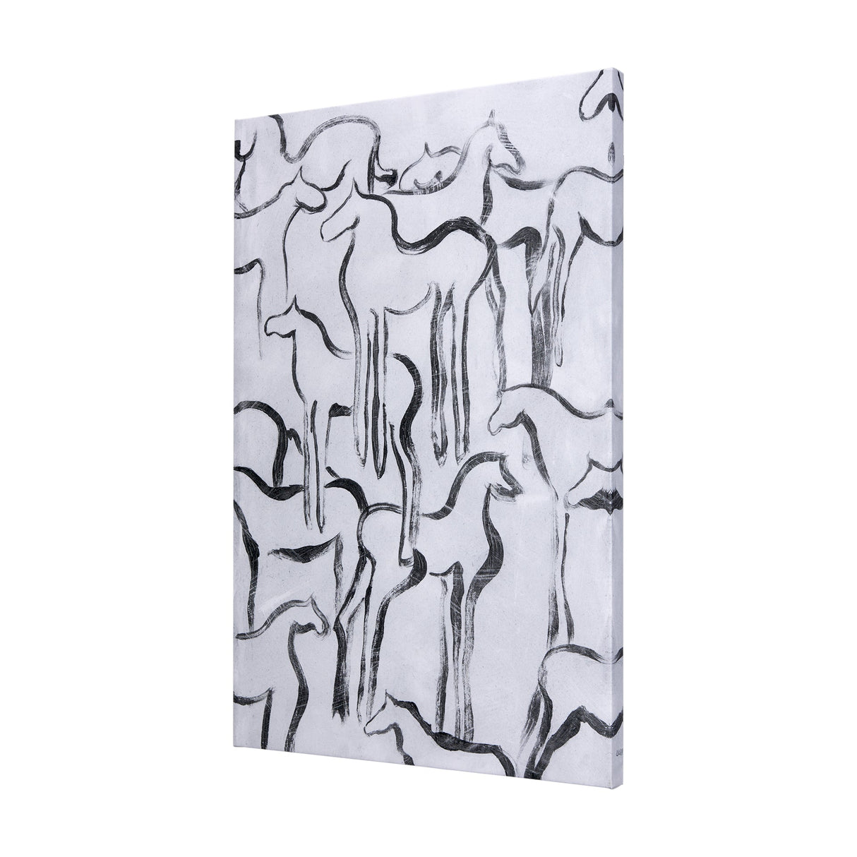 Horse Herd I by Mercana Studio a Hand Embellished Textured Canvas by Mercana at Eve Furniture