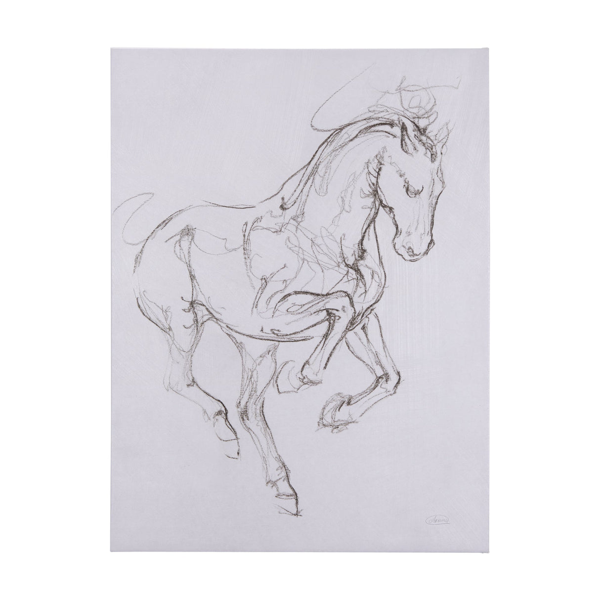 Horse I by Mercana Studio a Hand Embellished Textured Canvas by Mercana at Eve Furniture