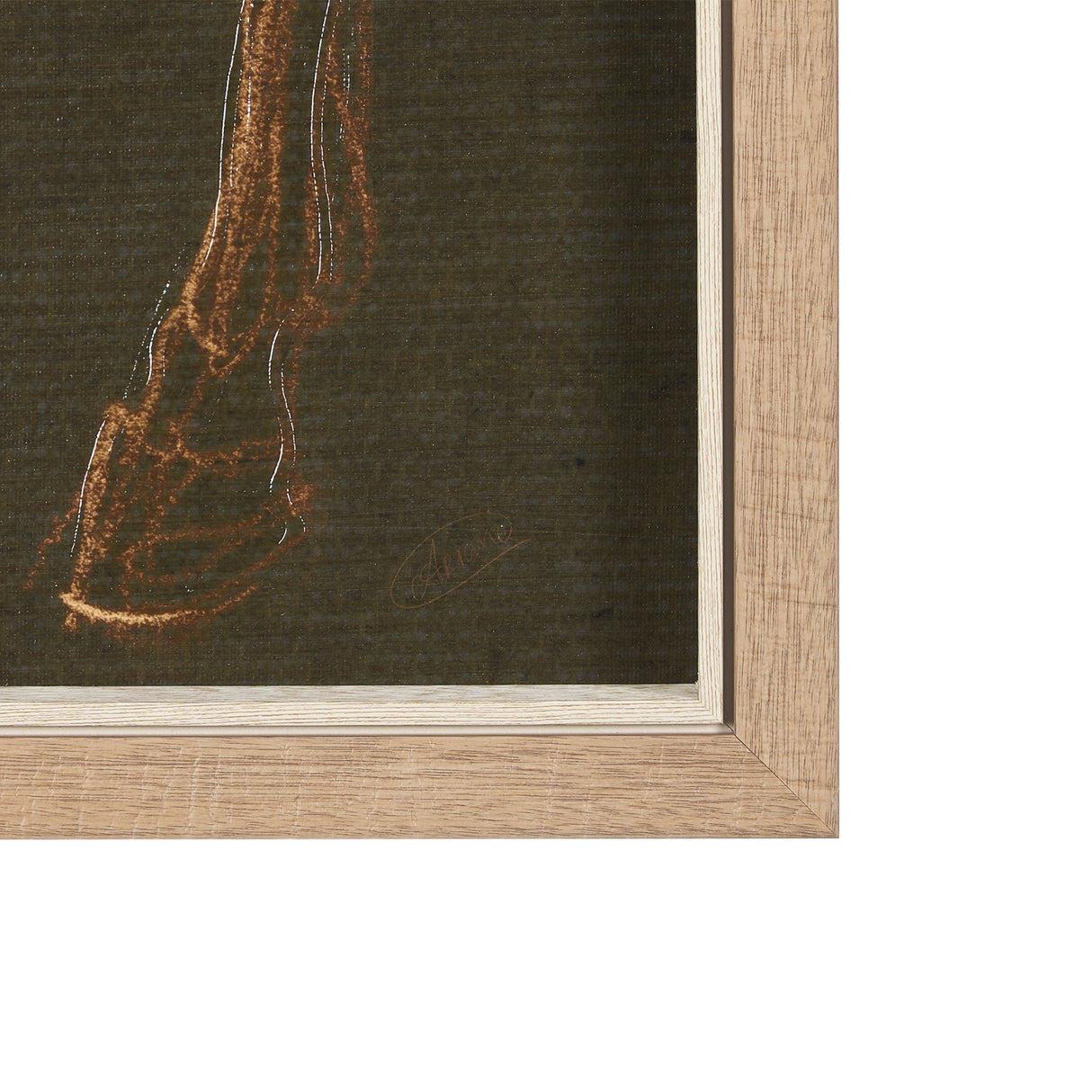 Horse III Olive by Mercana Studio a Hand Embellished Textured Framed Art Print by Mercana at Eve Furniture