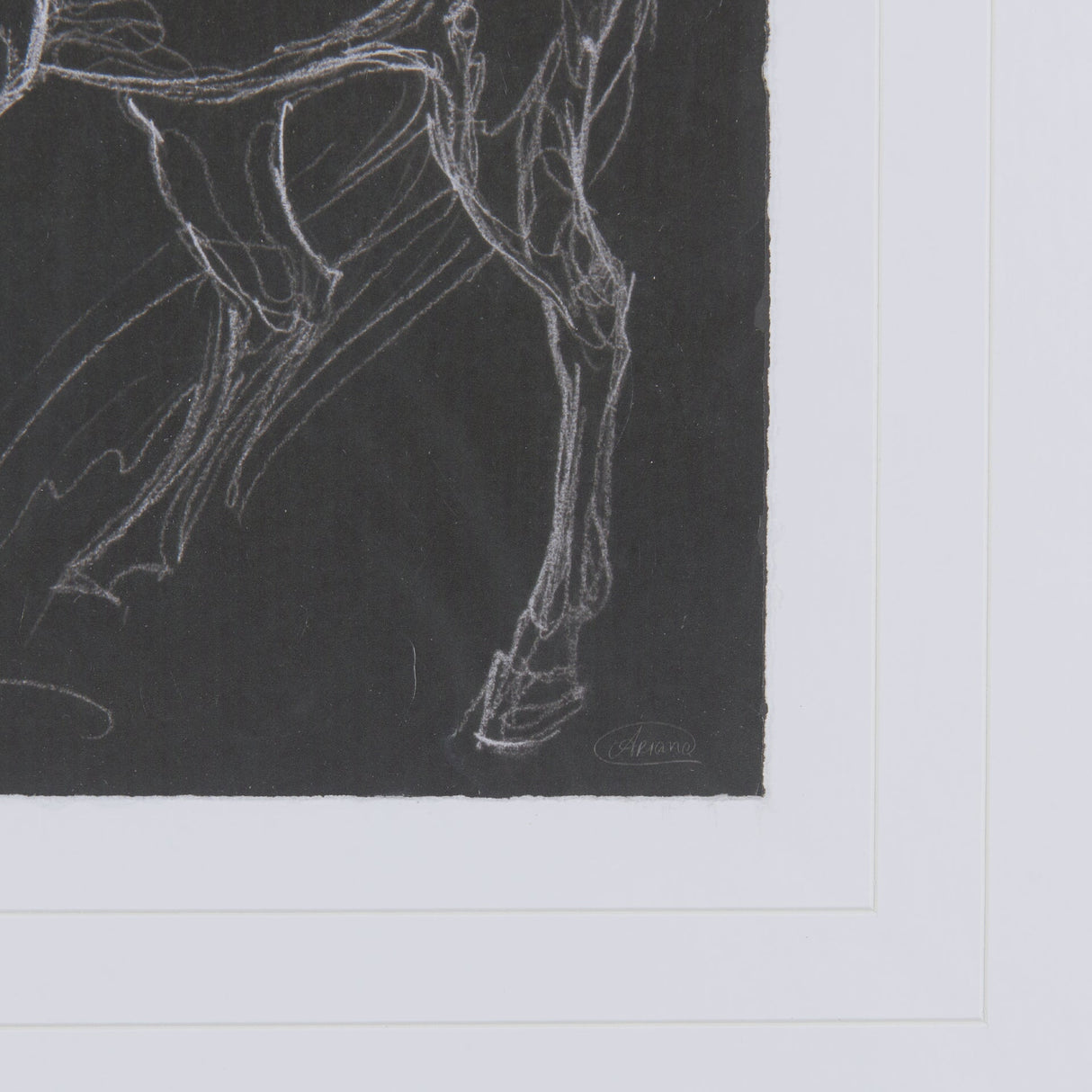 Horse IV by Mercana Studio a Hand Embellished Textured Framed Art Print Matted under Glass by Mercana at Eve Furniture