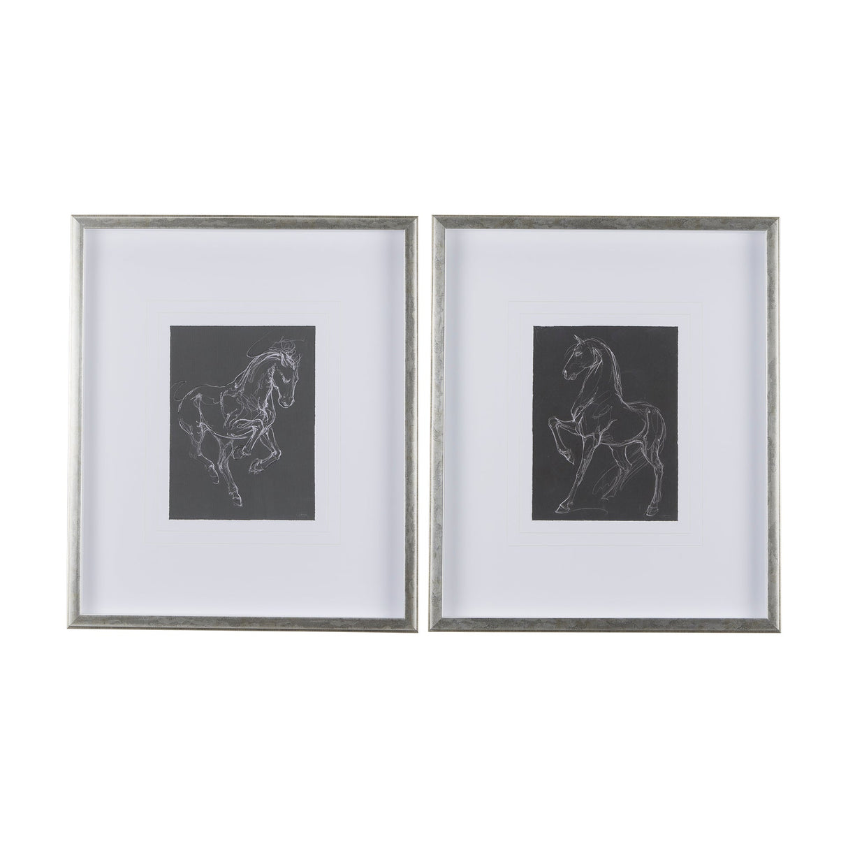 Horse IV by Mercana Studio a Hand Embellished Textured Framed Art Print Matted under Glass by Mercana at Eve Furniture