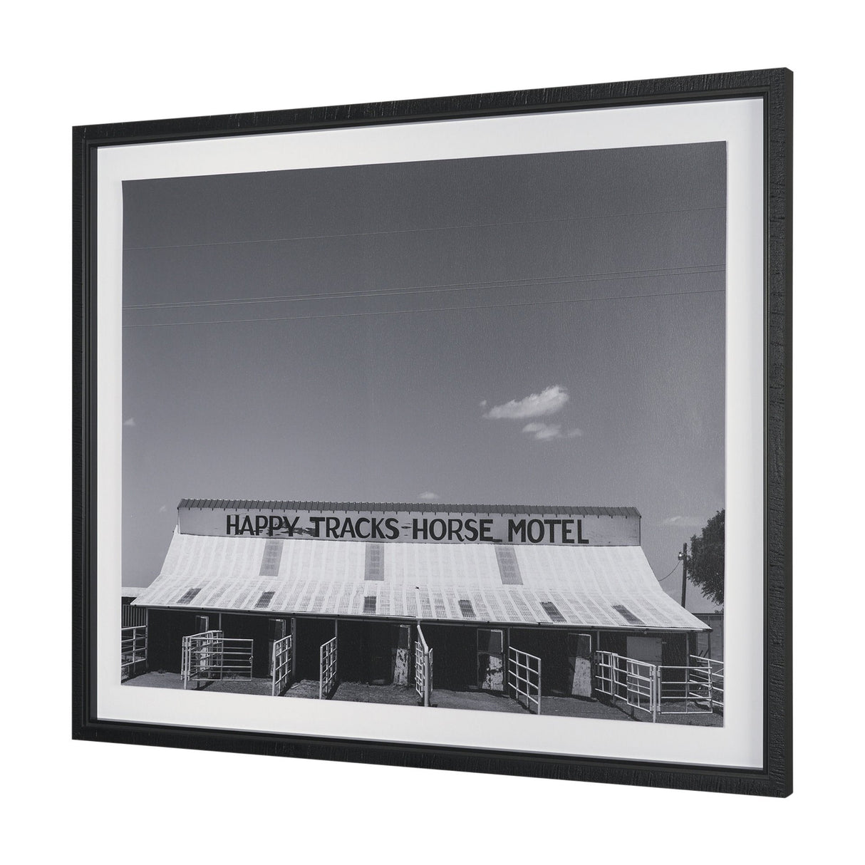 Horse Motel by Bethany Young Textured FramedPhoto Print Matted under Glass by Mercana at Eve Furniture