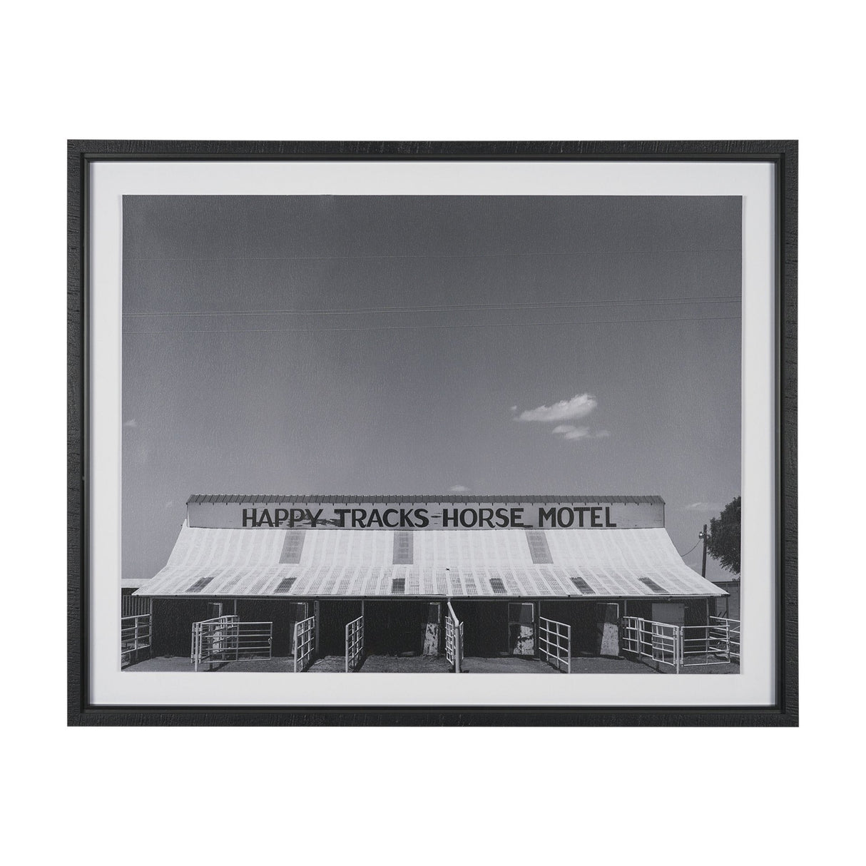 Horse Motel by Bethany Young Textured FramedPhoto Print Matted under Glass by Mercana at Eve Furniture