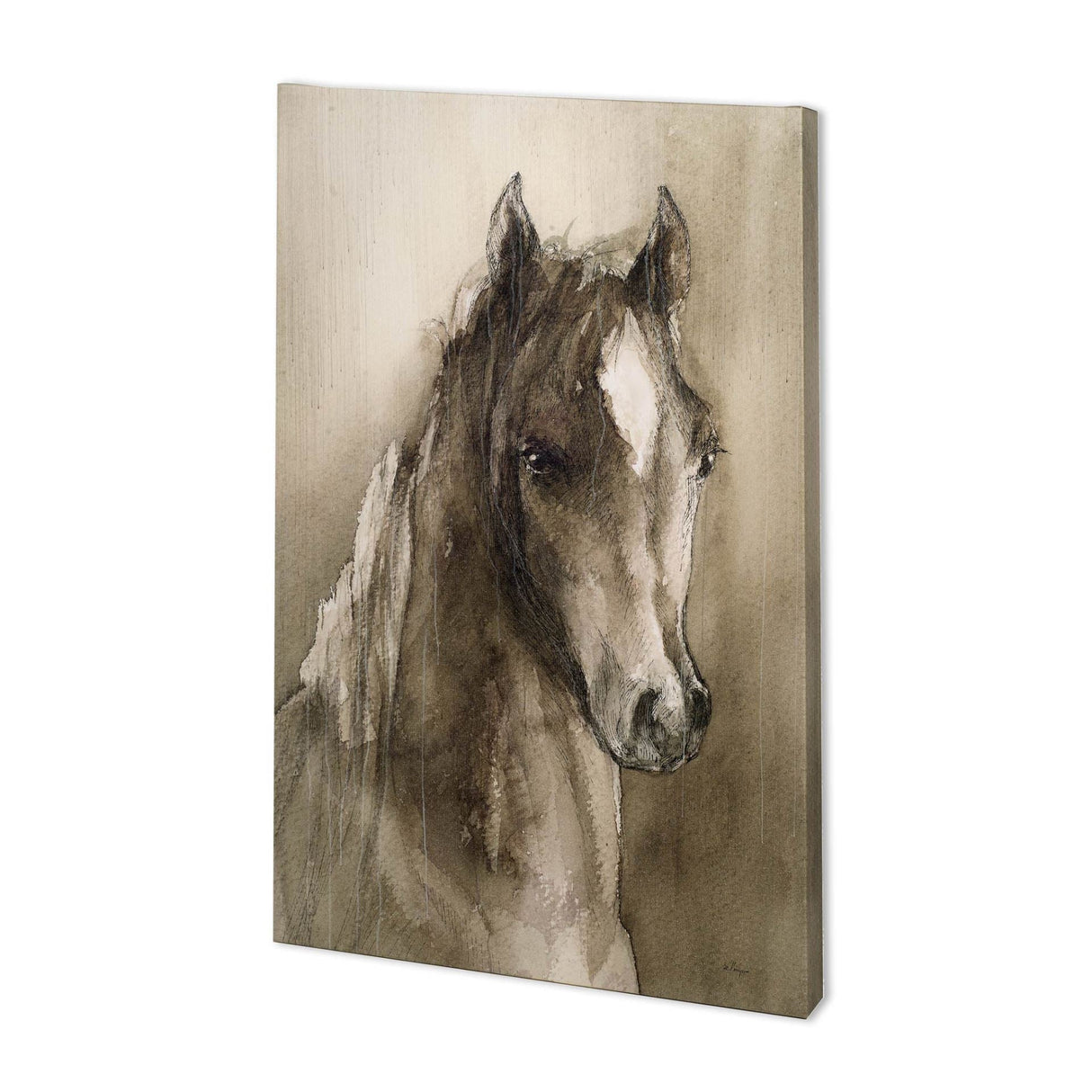 Horse Portrait I by Mercana Studio a Hand Embellished Textured Canvas by Mercana at Eve Furniture