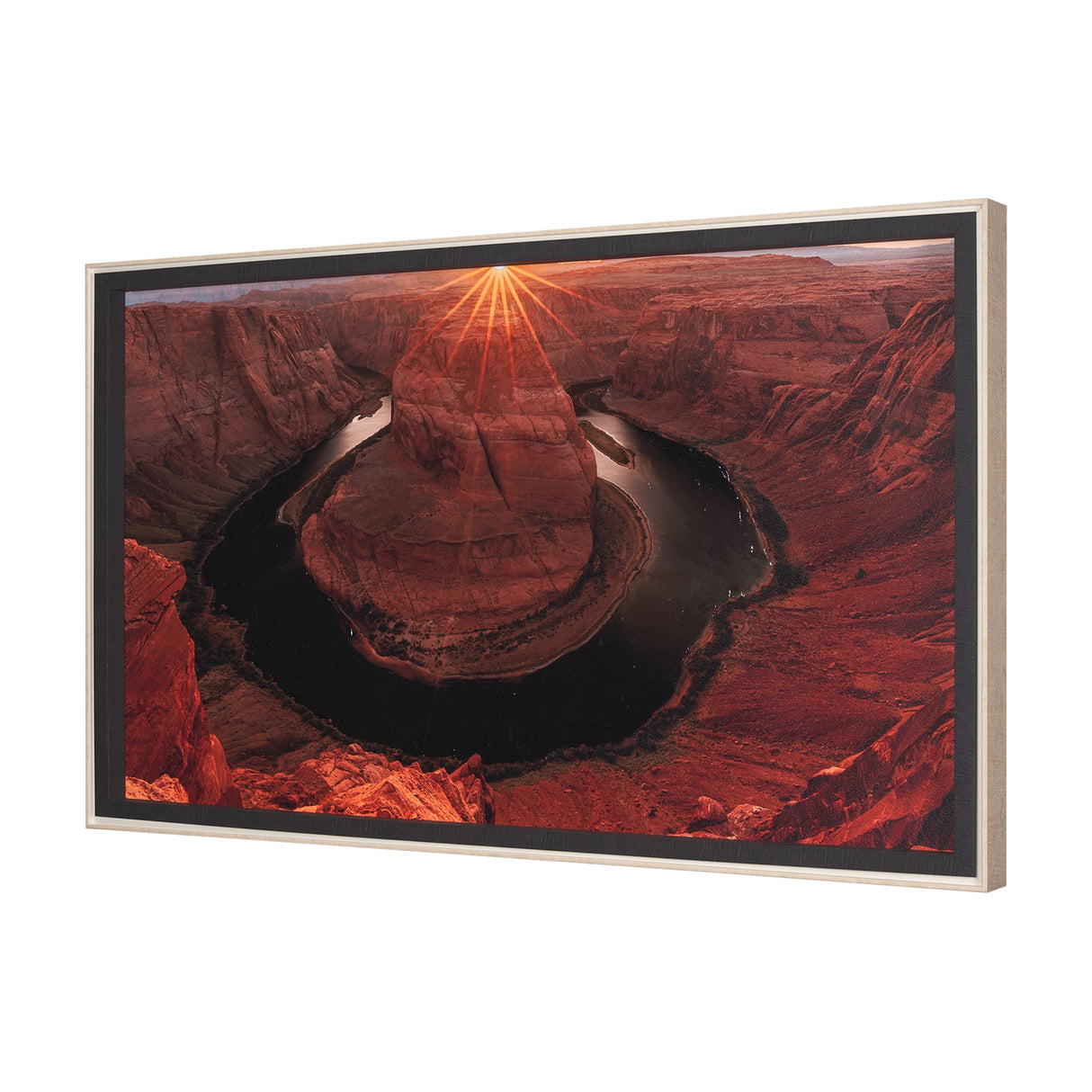 Horseshoe Bend by Gary Blatter a Hand Embelished Textured Framed Photo Art Print by Mercana at Eve Furniture