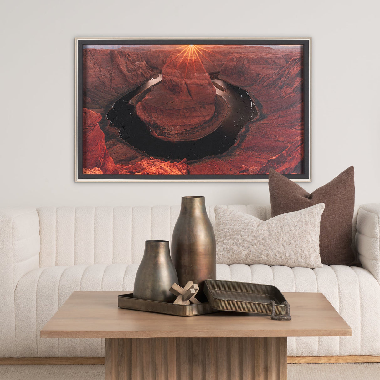 Horseshoe Bend by Gary Blatter a Hand Embelished Textured Framed Photo Art Print by Mercana at Eve Furniture