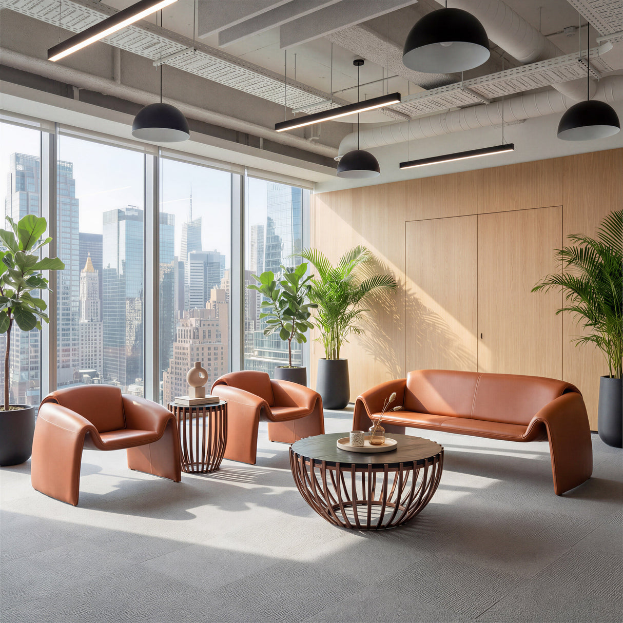 Horten Brown Accent Chair by Zuomod at Eve Furniture