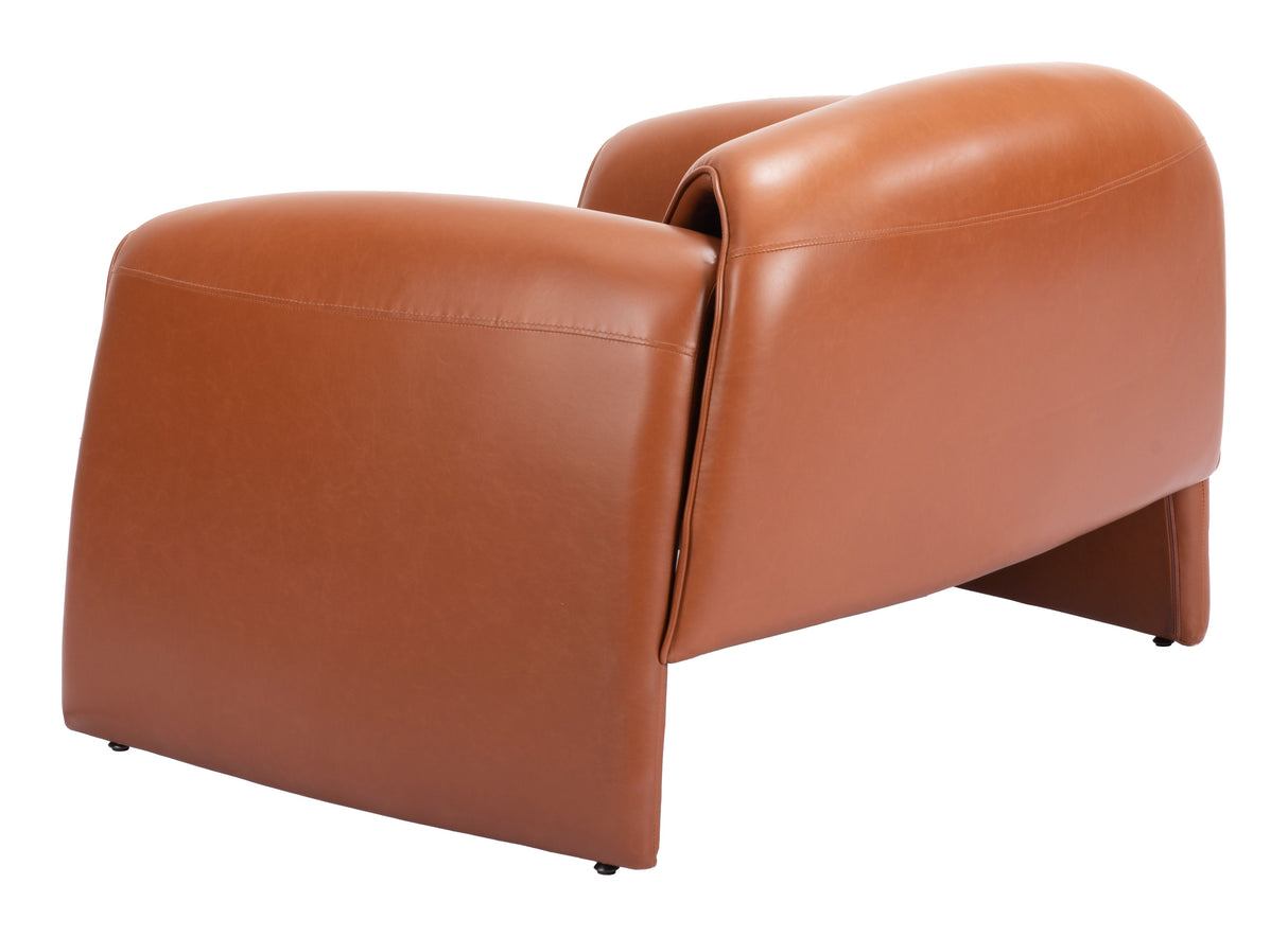 Horten Brown Accent Chair by Zuomod at Eve Furniture