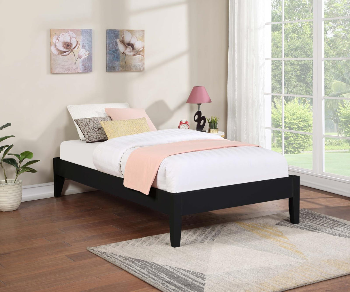 Hounslow Black Platform Twin Bed by Coaster at Eve Furniture