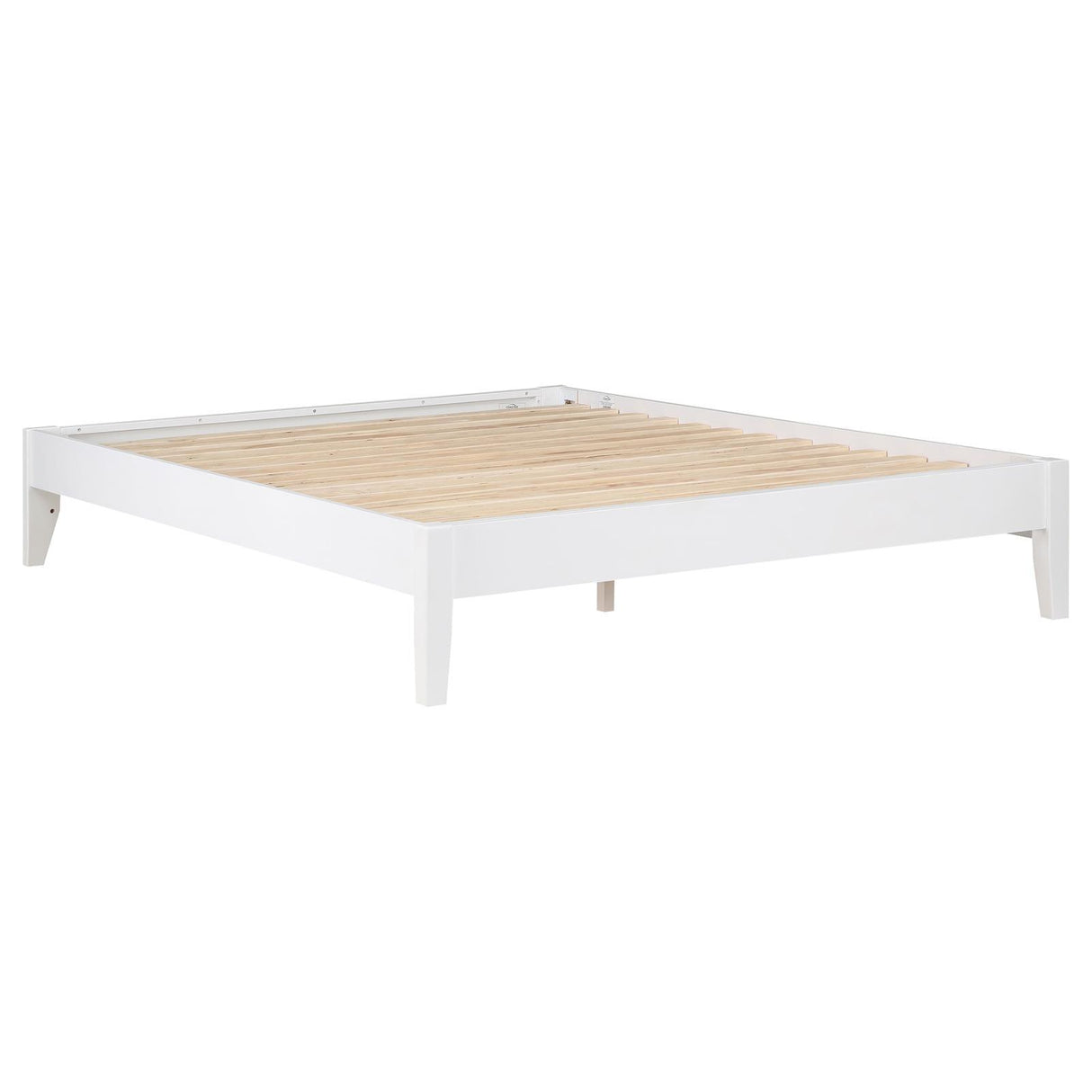 Hounslow White Platform Eastern King Bed by Coaster at Eve Furniture