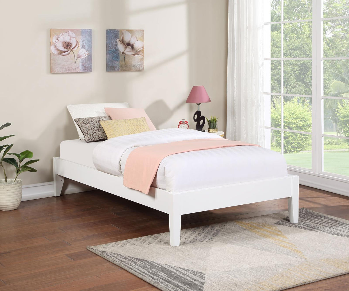 Hounslow White Platform Full Bed by Coaster at Eve Furniture