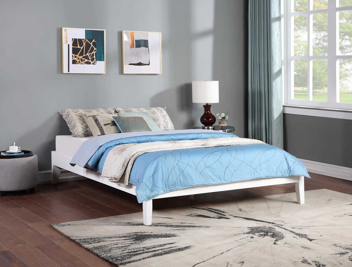 Hounslow White Platform Queen Bed by Coaster at Eve Furniture