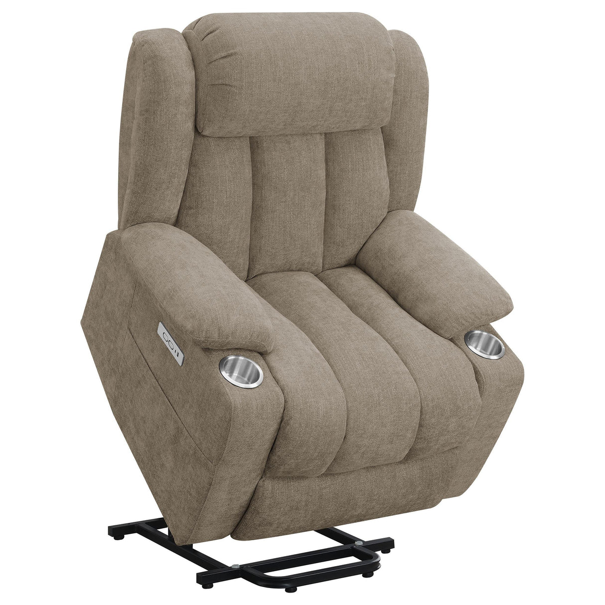 Houston Camel Upholstered Power Lift Recliner Chair by Coaster at Eve Furniture