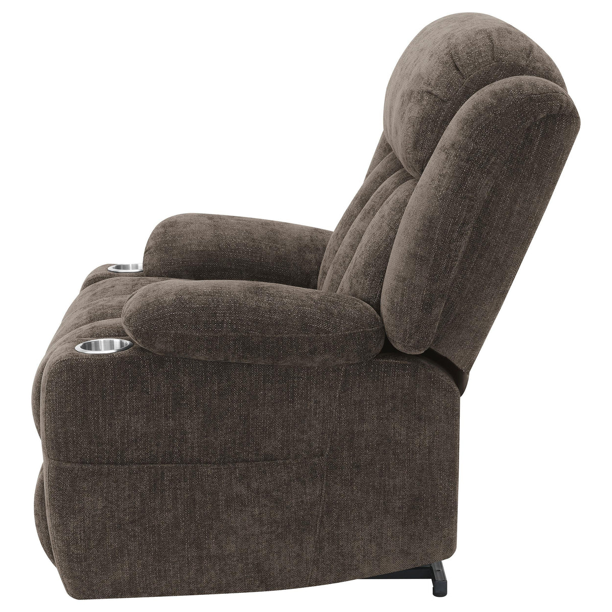 Houston Dark Brown Upholstered Power Lift Recliner Chair by Coaster at Eve Furniture