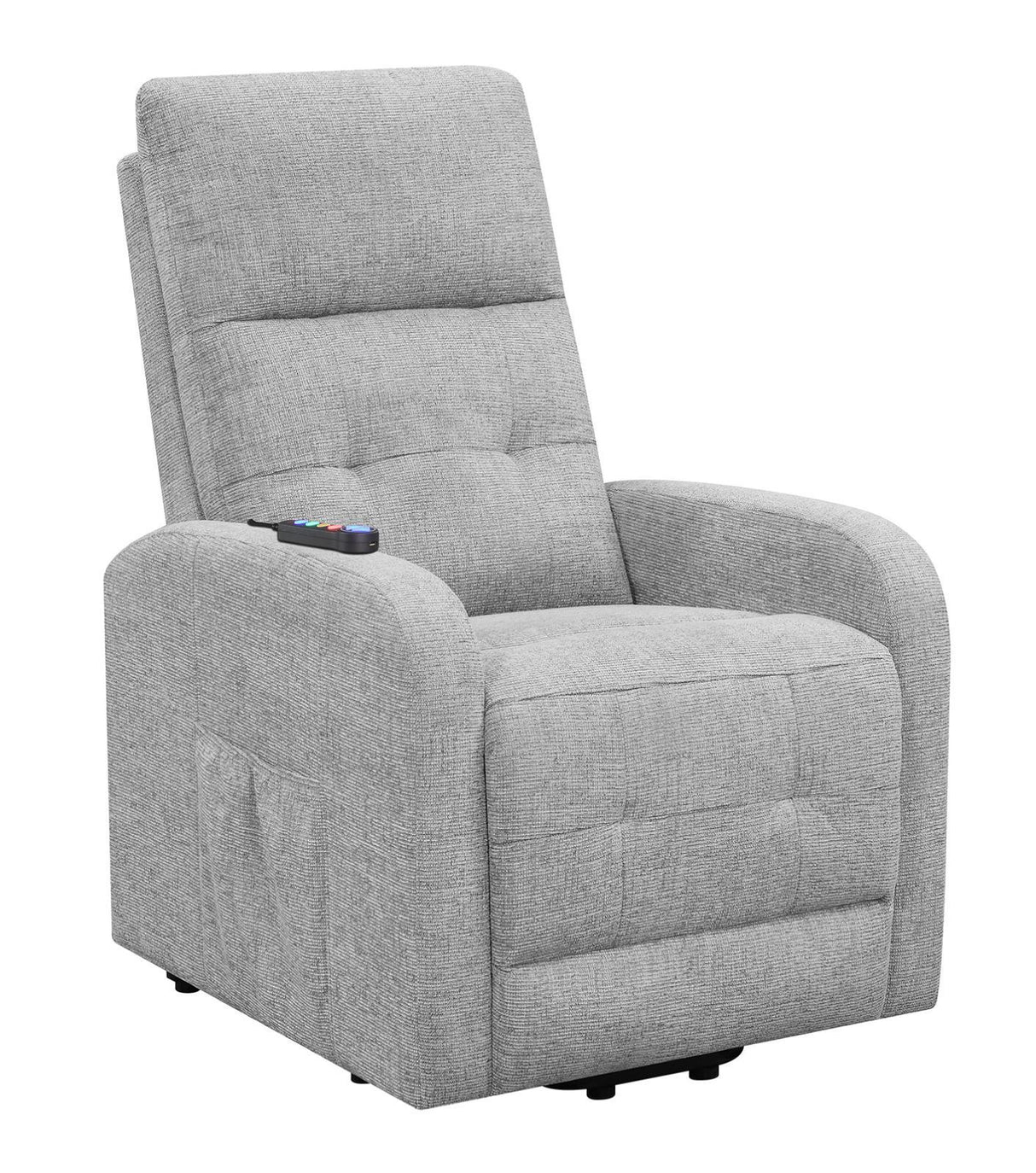 Howie Gray Tufted Upholstered Power Lift Recliner by Coaster at Eve Furniture