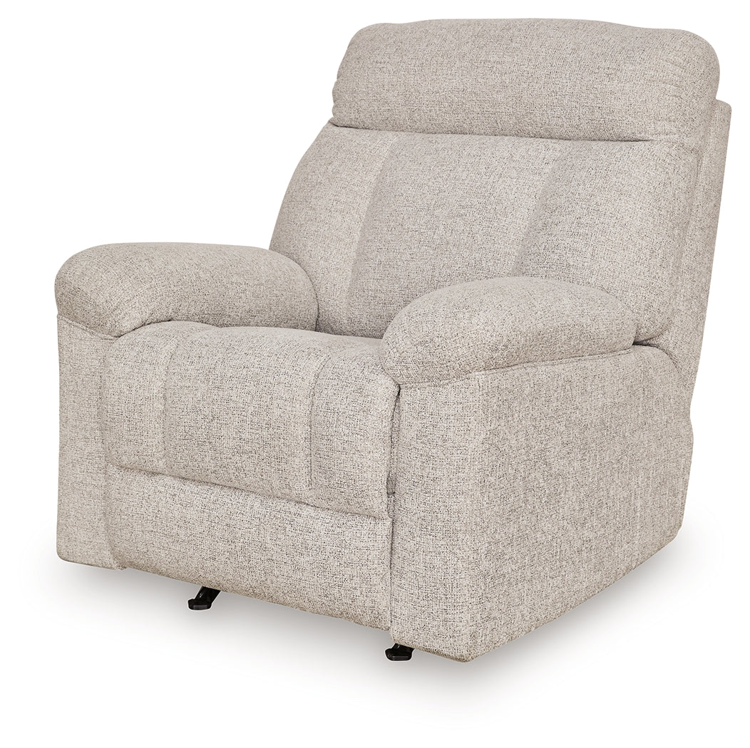 Hoyne Park Cobble Stone Recliner by Ashley at Eve Furniture