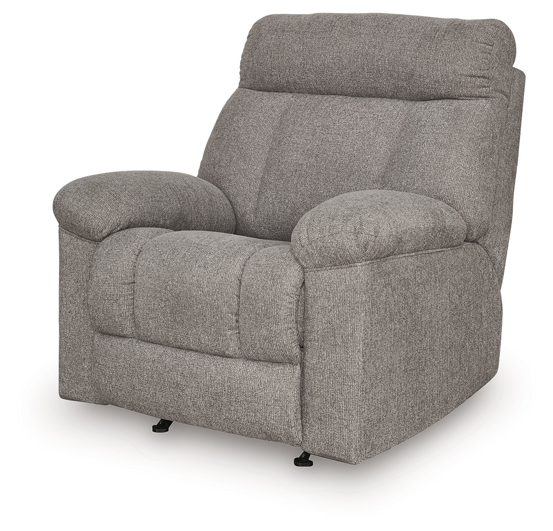 Hoyne Park Smoke Recliner by Ashley at Eve Furniture