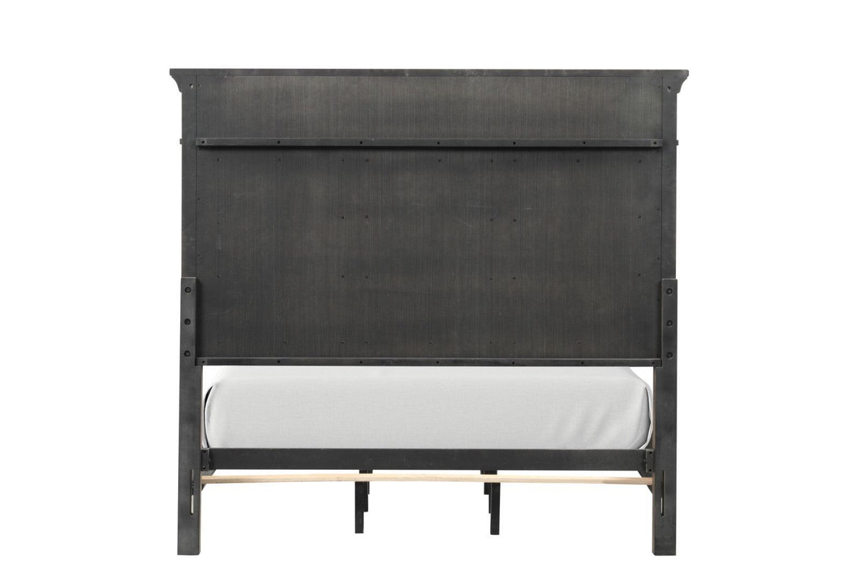 Huddersfield Dark Walnut King Panel Bed by Furniture of America at Eve Furniture