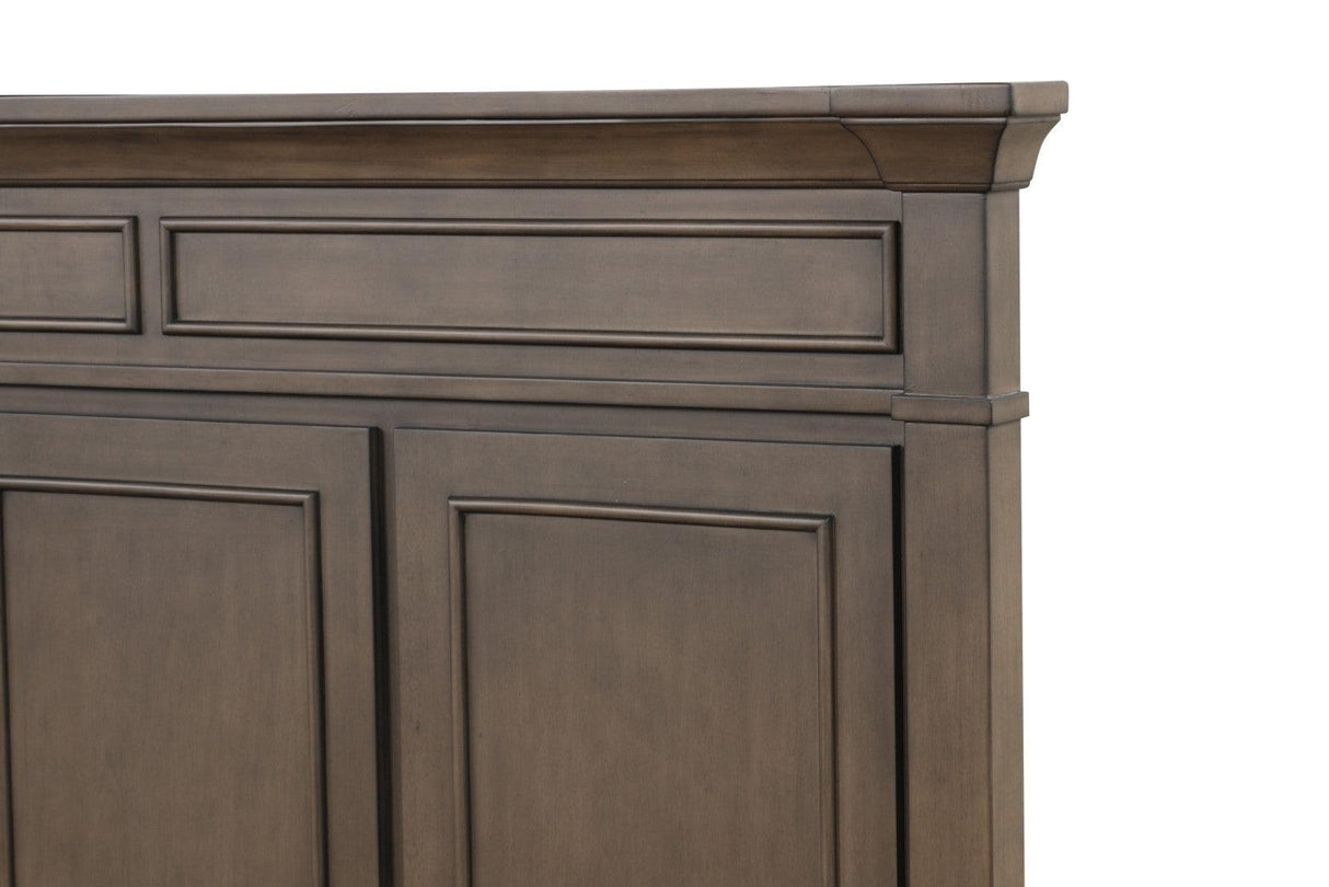 Huddersfield Dark Walnut King Panel Bed by Furniture of America at Eve Furniture