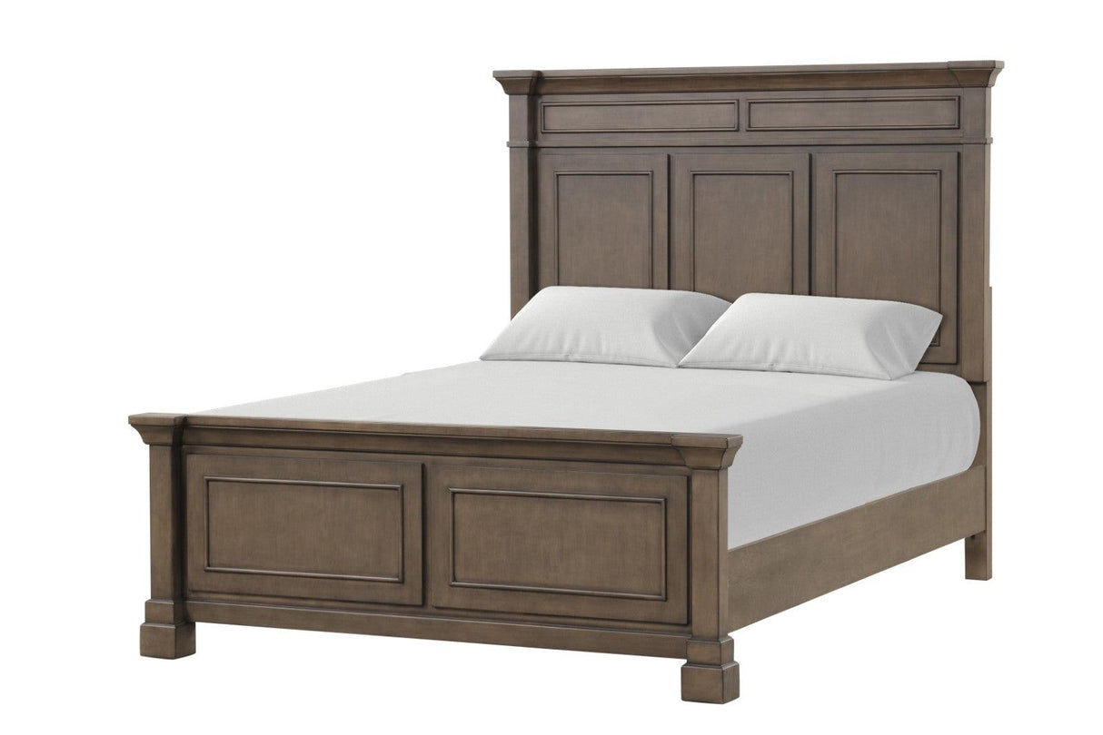 Huddersfield Dark Walnut King Panel Bed by Furniture of America at Eve Furniture